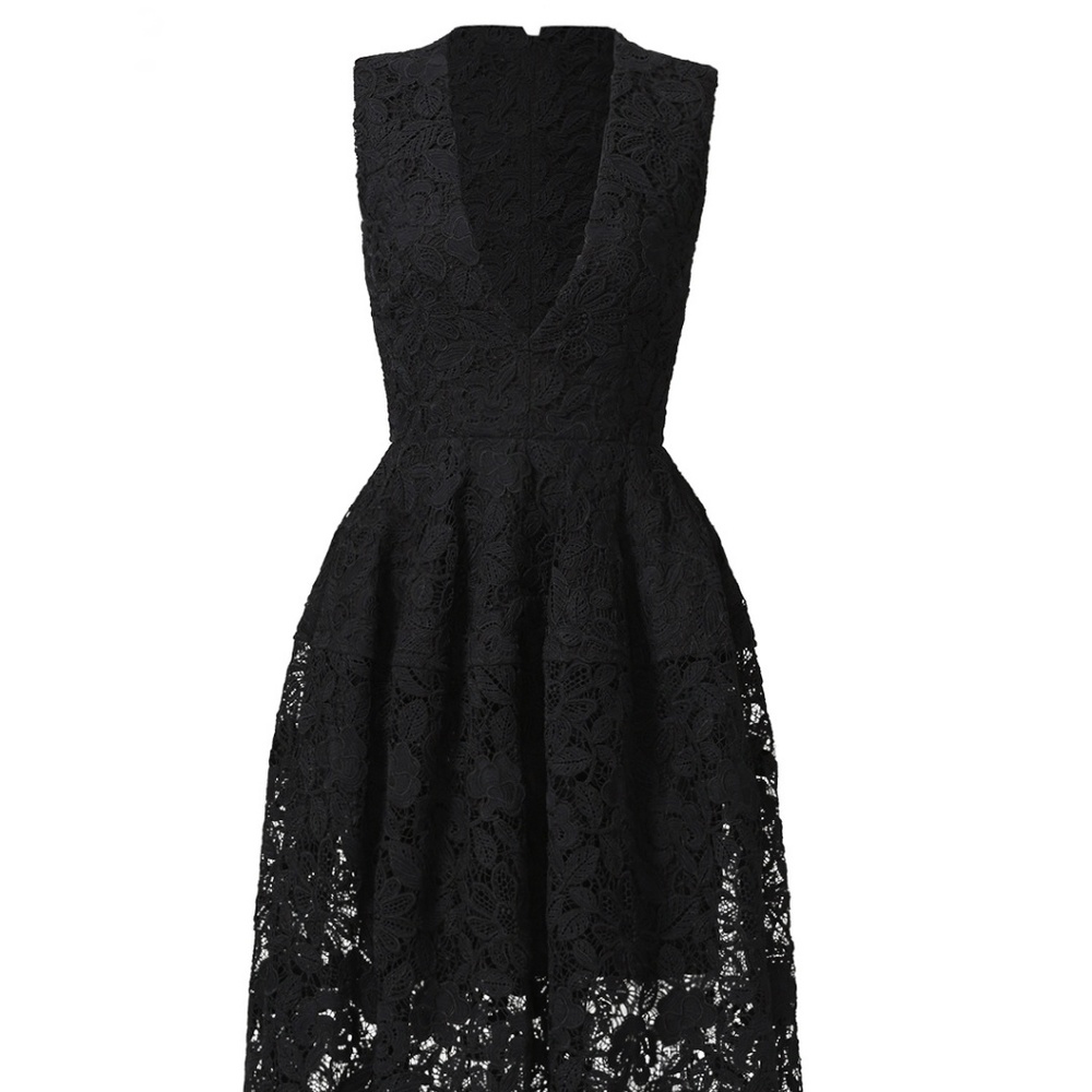 (SOLD) Nicholas Mosaic Deep-V Dress in Black- NWOT